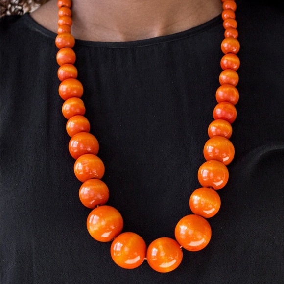 Effortlessly Everglades orange Paparazzi necklace